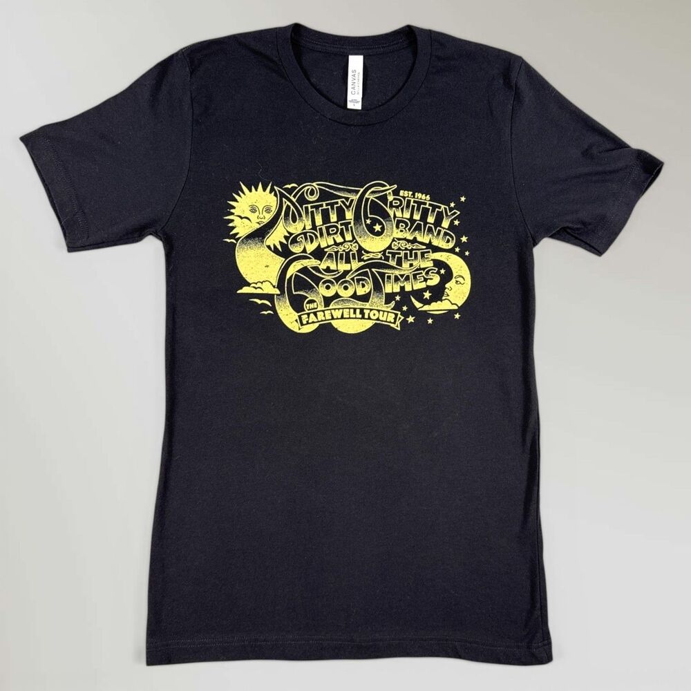 NWOT Nitty Gritty Dirt Band All The Good Times Farewell Tour 2025 T-Shirt Sz Sm